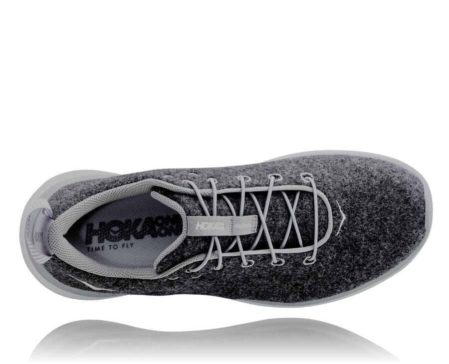 Hoka Australia One One Hupana Flow Wool - Womens Running Shoes Dark Grey - GIMUB-2860